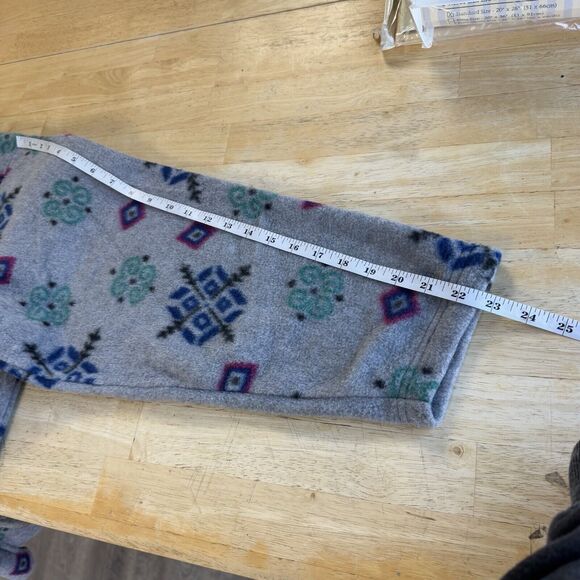 ERIKA TAYLOR COUNTRY Robe Gray Fleece Plush Long Sleeve Zip Front Pockets XL EUC - Picture 8 of 9